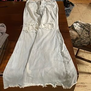 Fashion nova distressed flare jeans